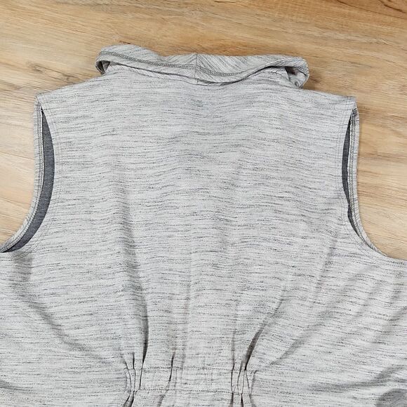 🔺️Izod Light Gray Open Front Sleeveless Cardigan Large - Picture 5 of 10